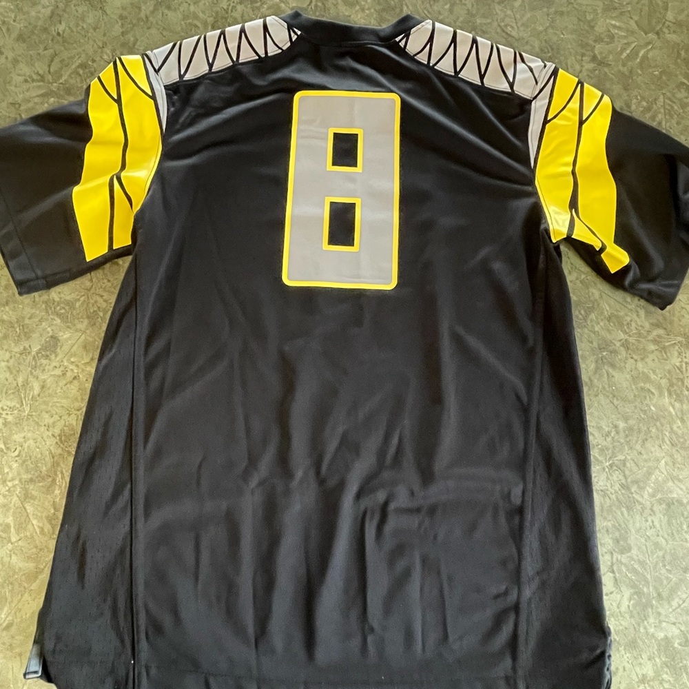 Nike Oregon Ducks #8 Jersey Youth Sz L Black EUC